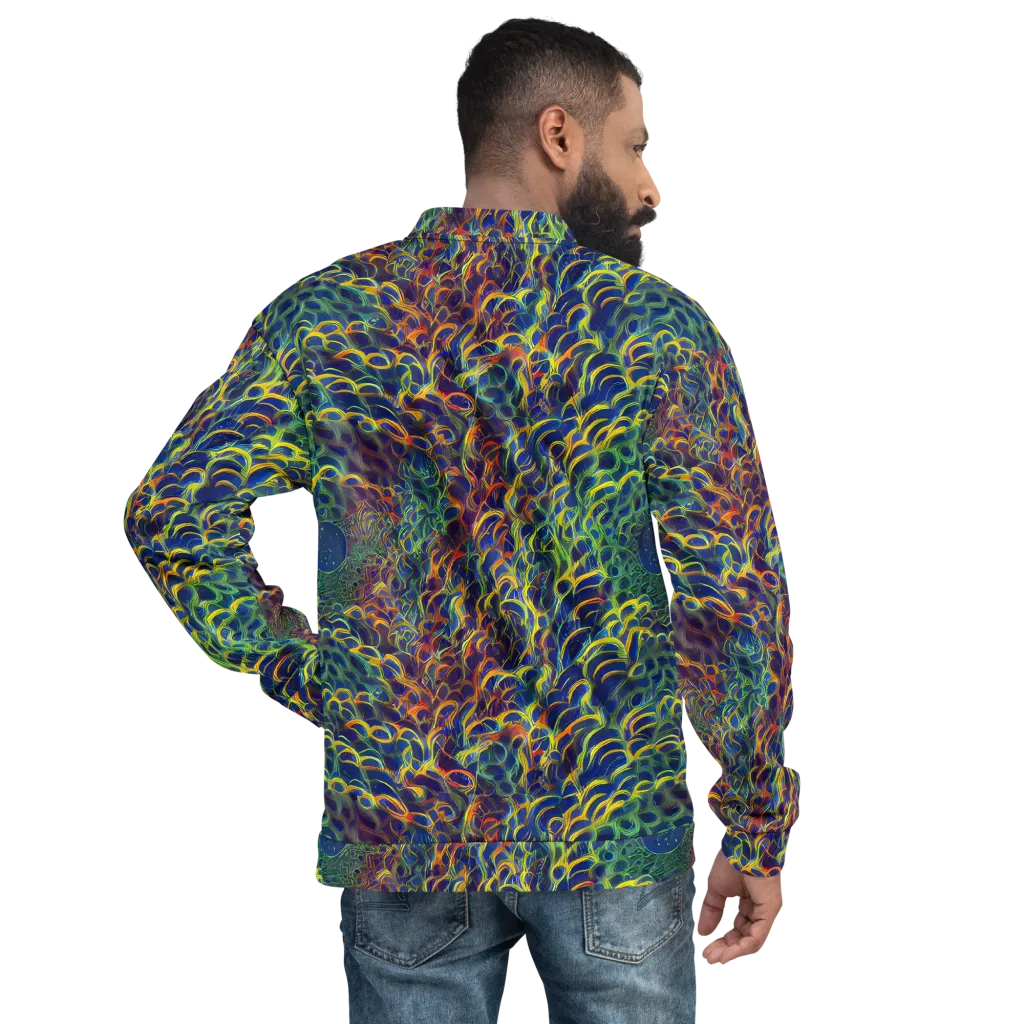 Viridian Flame on Bomber Jacket — Back