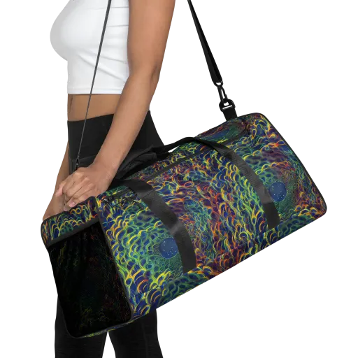 Viridian Flame on a Duffle Bag