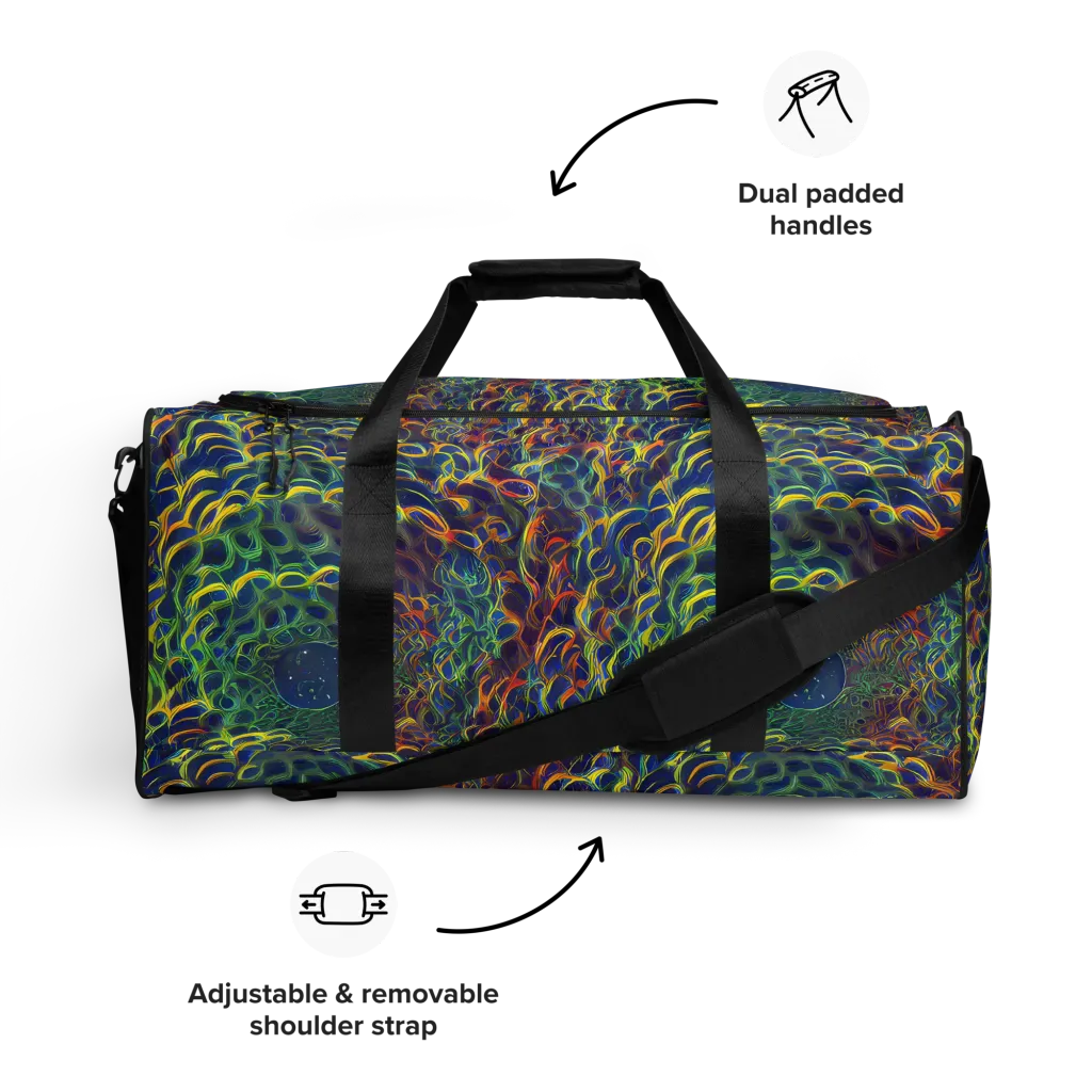 Viridian Flame on Duffle Bag — Front