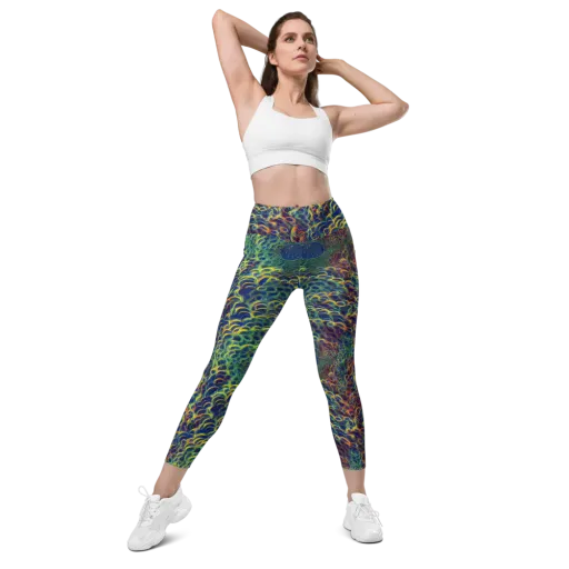 Viridian Flame on a Leggings with Pockets