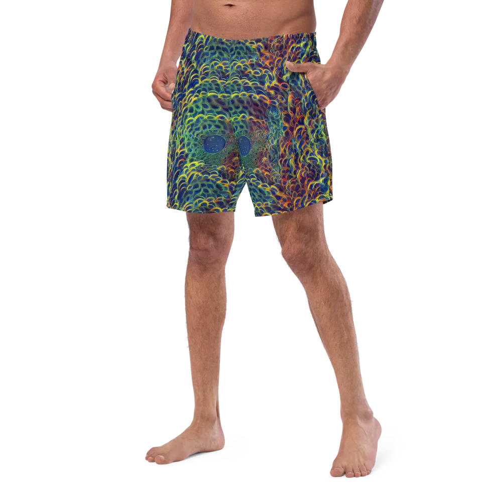 Viridian Flame on Swim Trunks — Left Front