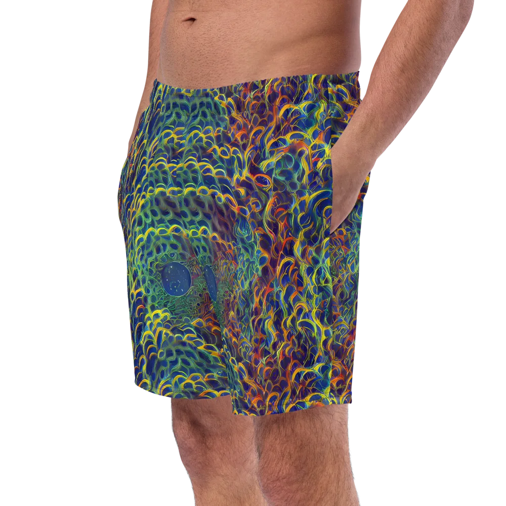 Viridian Flame on Swim Trunks — Left Front