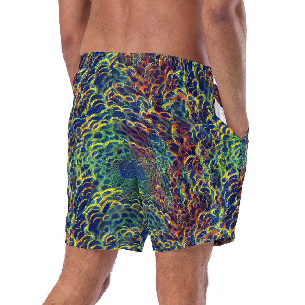 Viridian Flame on Swim Trunks — Right Back