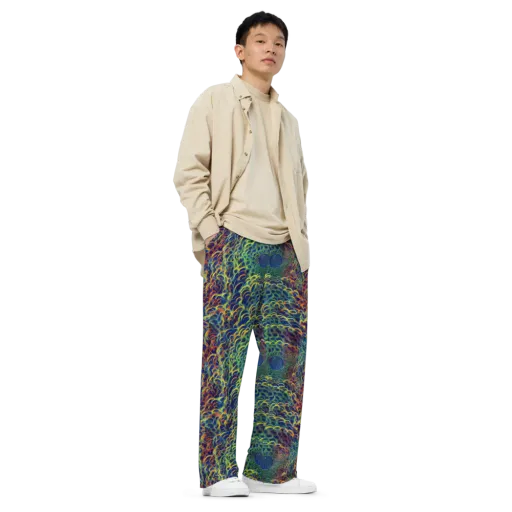 Viridian Flame on a Wide-Leg Pants