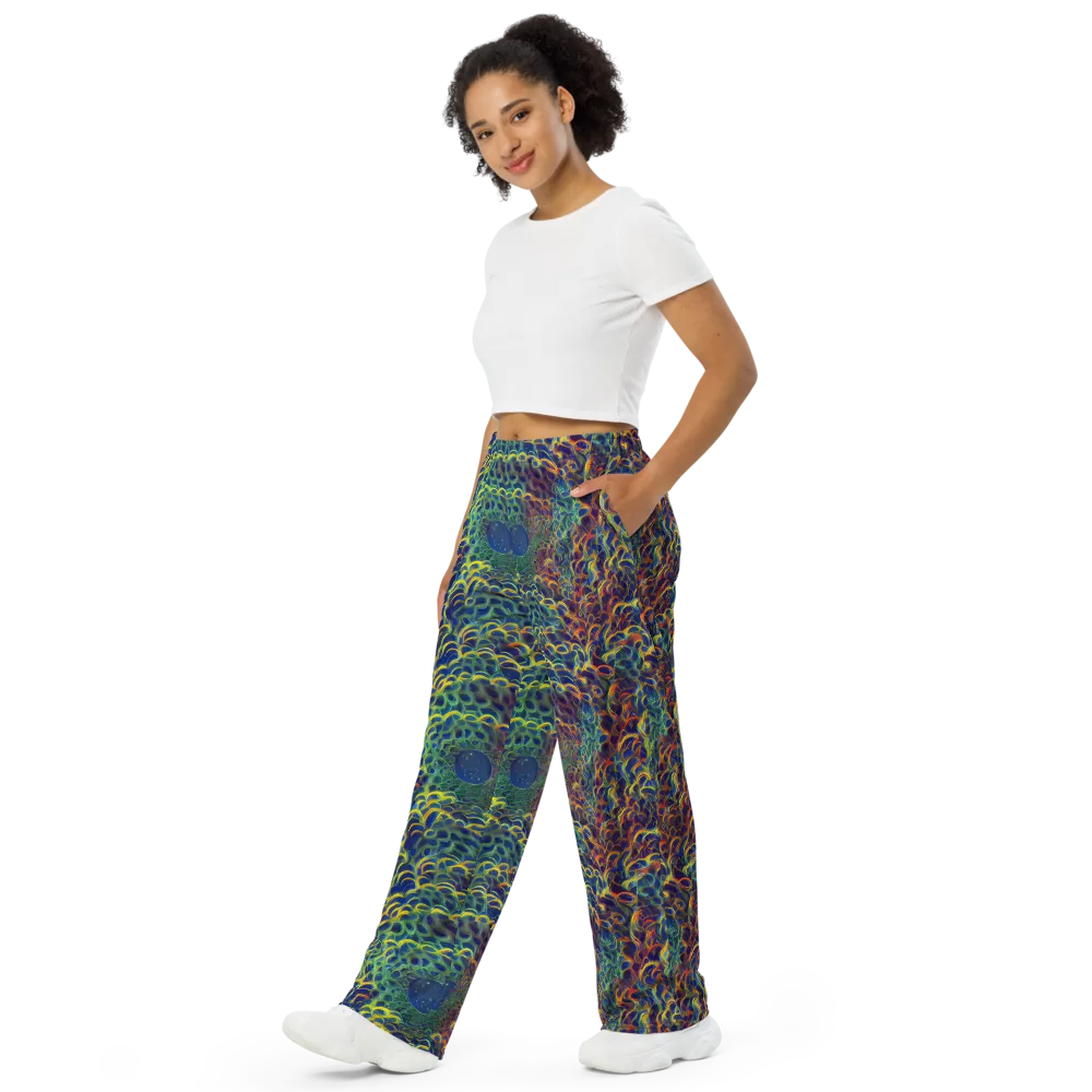 Viridian Flame on Wide-Leg Pants — Left Front