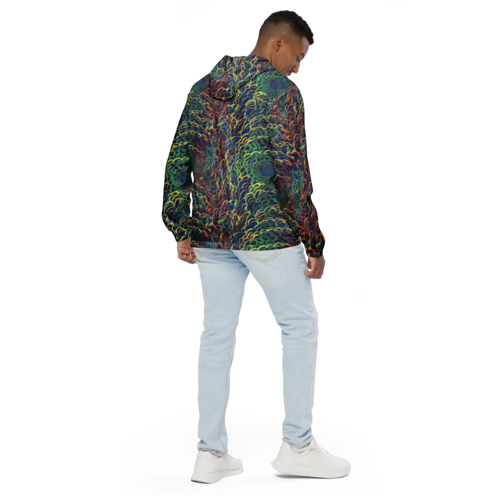 Viridian Flame on Men's Windbreaker — Back