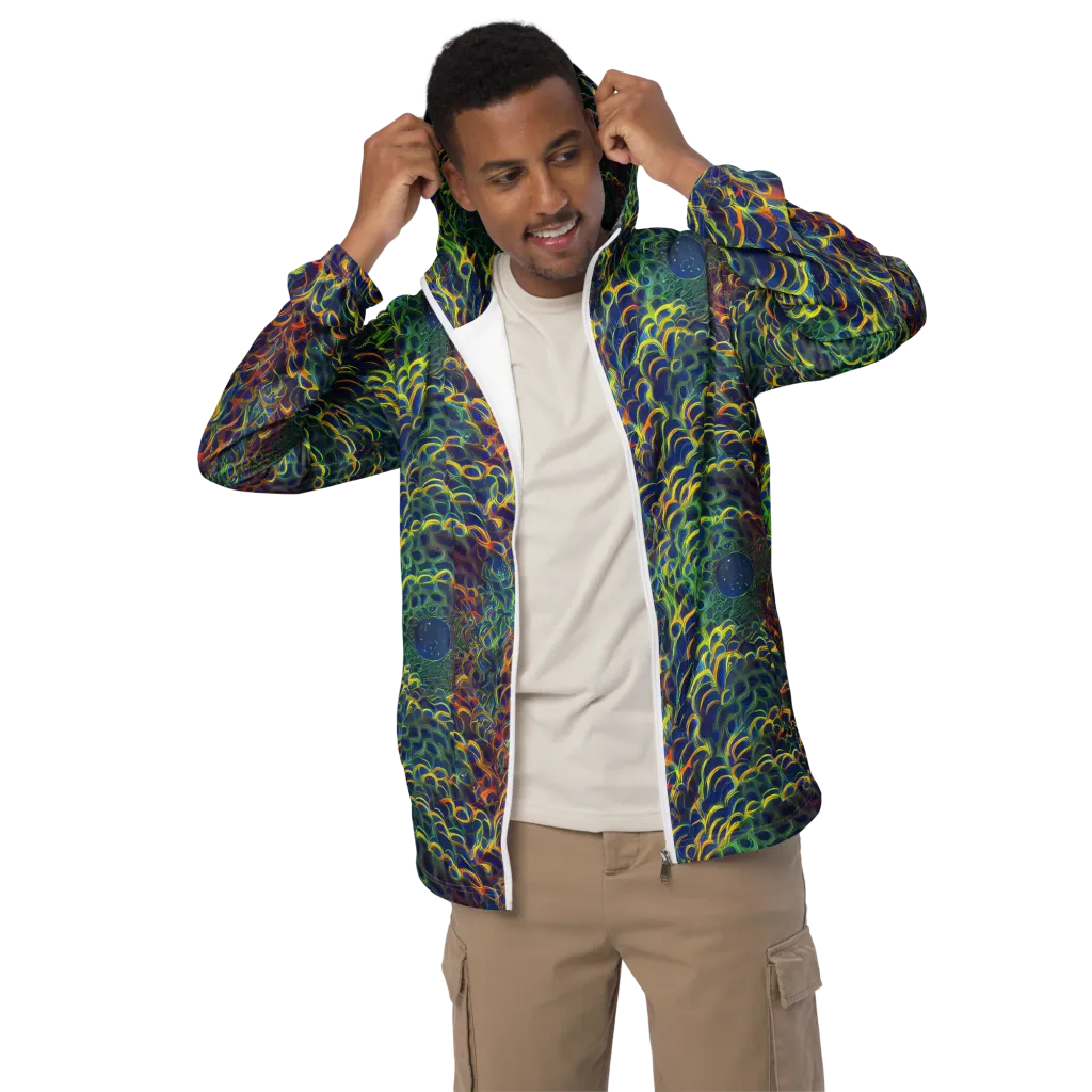 Viridian Flame on Men's Windbreaker — Front