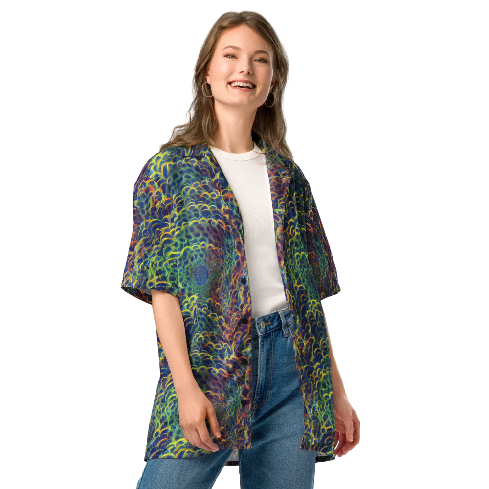 Viridian Flame on Button Shirt — Front