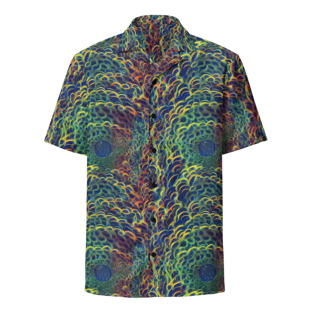 Viridian Flame on Button Shirt — Front