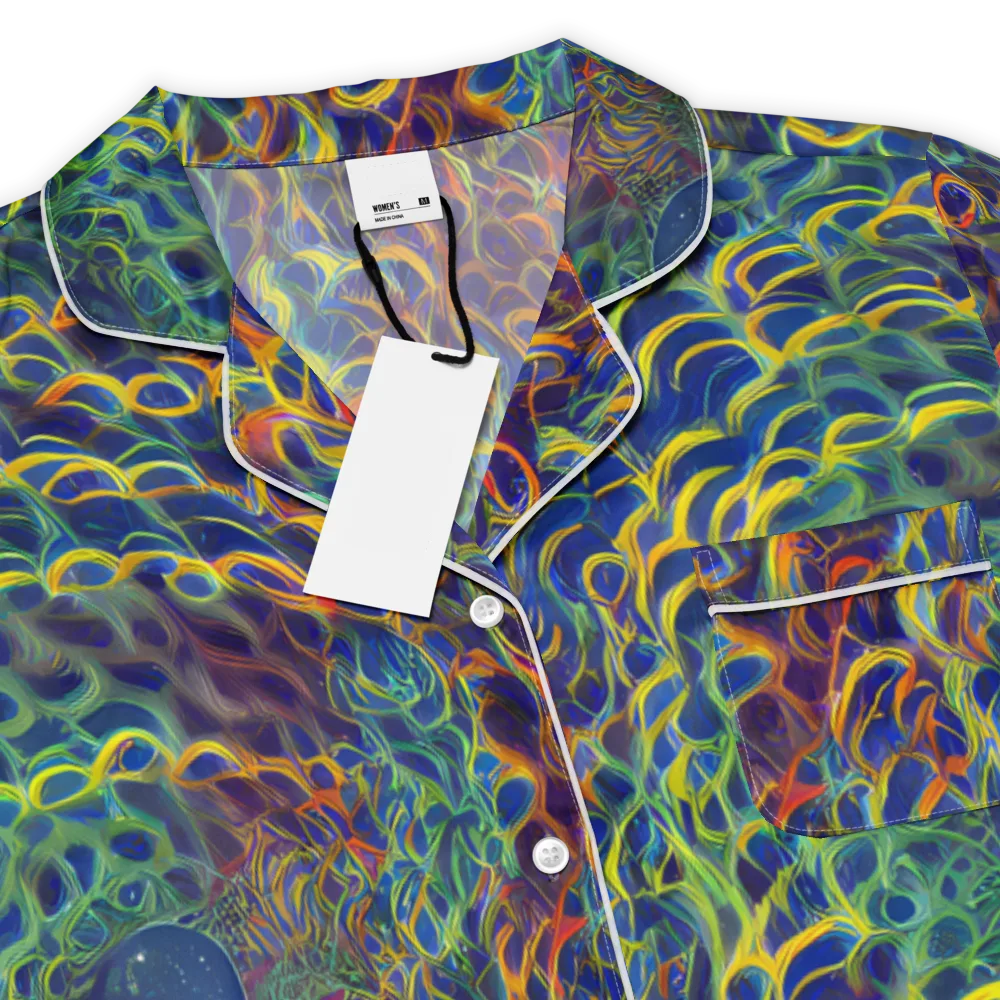 Viridian Flame on Women's Short Sleeve Pajama Top — Product details