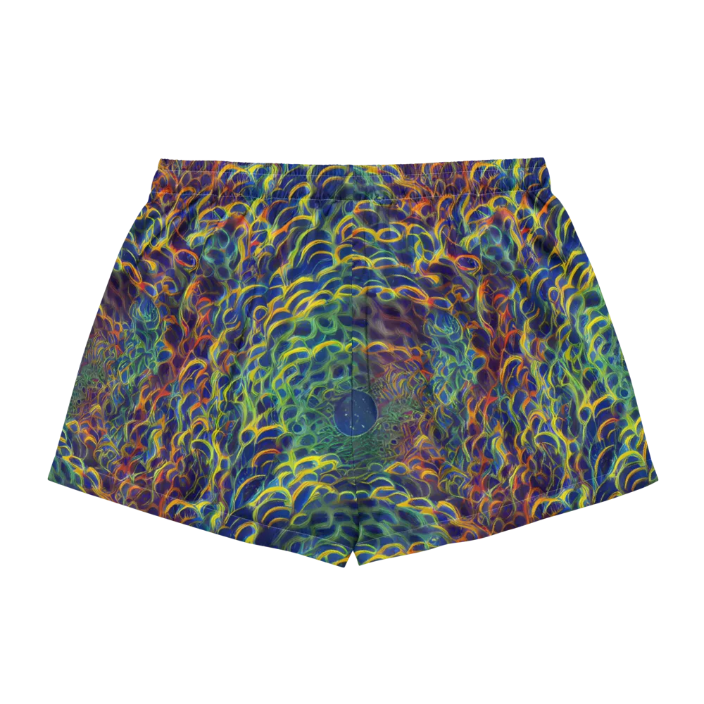 Viridian Flame on Women's Pajama Shorts — Back