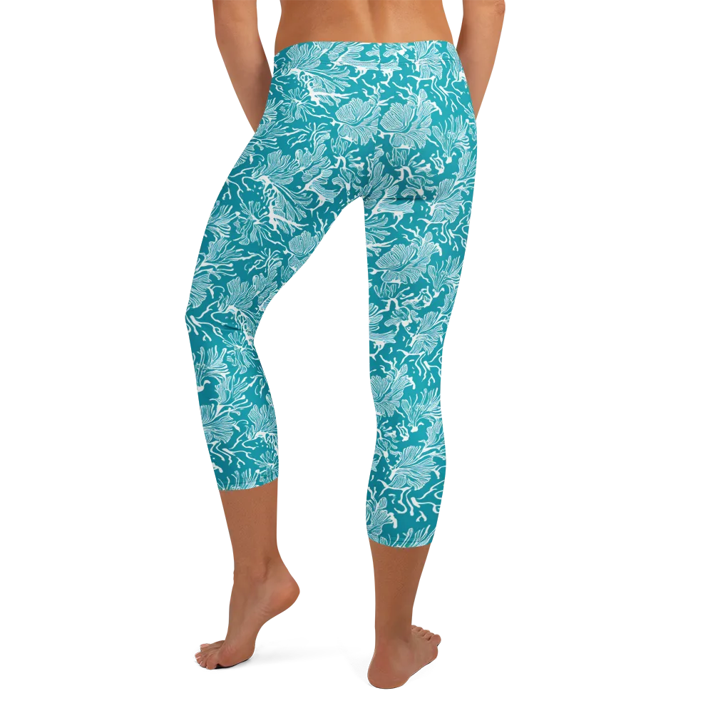Tidal Botanica on Capri Leggings — Back