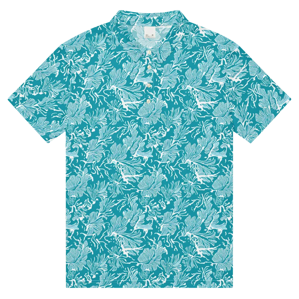 Tidal Botanica on Men's Slim Fit Polo Shirt — Front