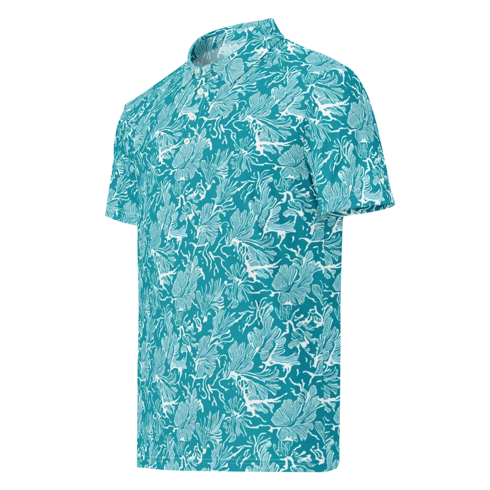 Tidal Botanica on Men's Slim Fit Polo Shirt — Left Front