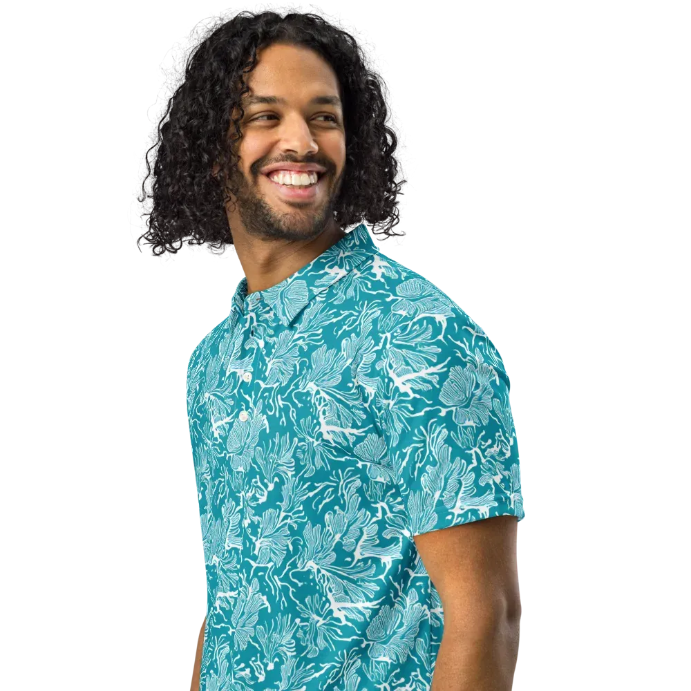 Tidal Botanica on Men's Slim Fit Polo Shirt — Left Front