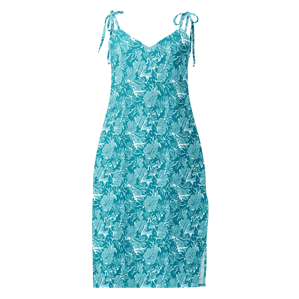 Tidal Botanica on Slip Dress — Front