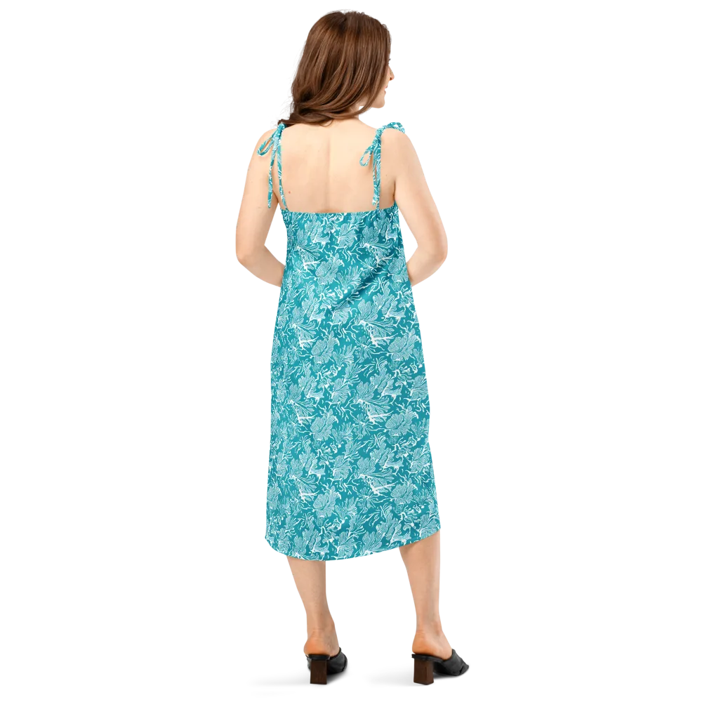 Tidal Botanica on Slip Dress — Back