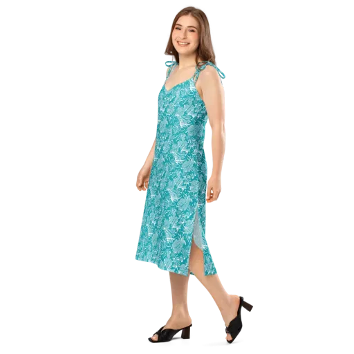 Tidal Botanica on a Slip Dress
