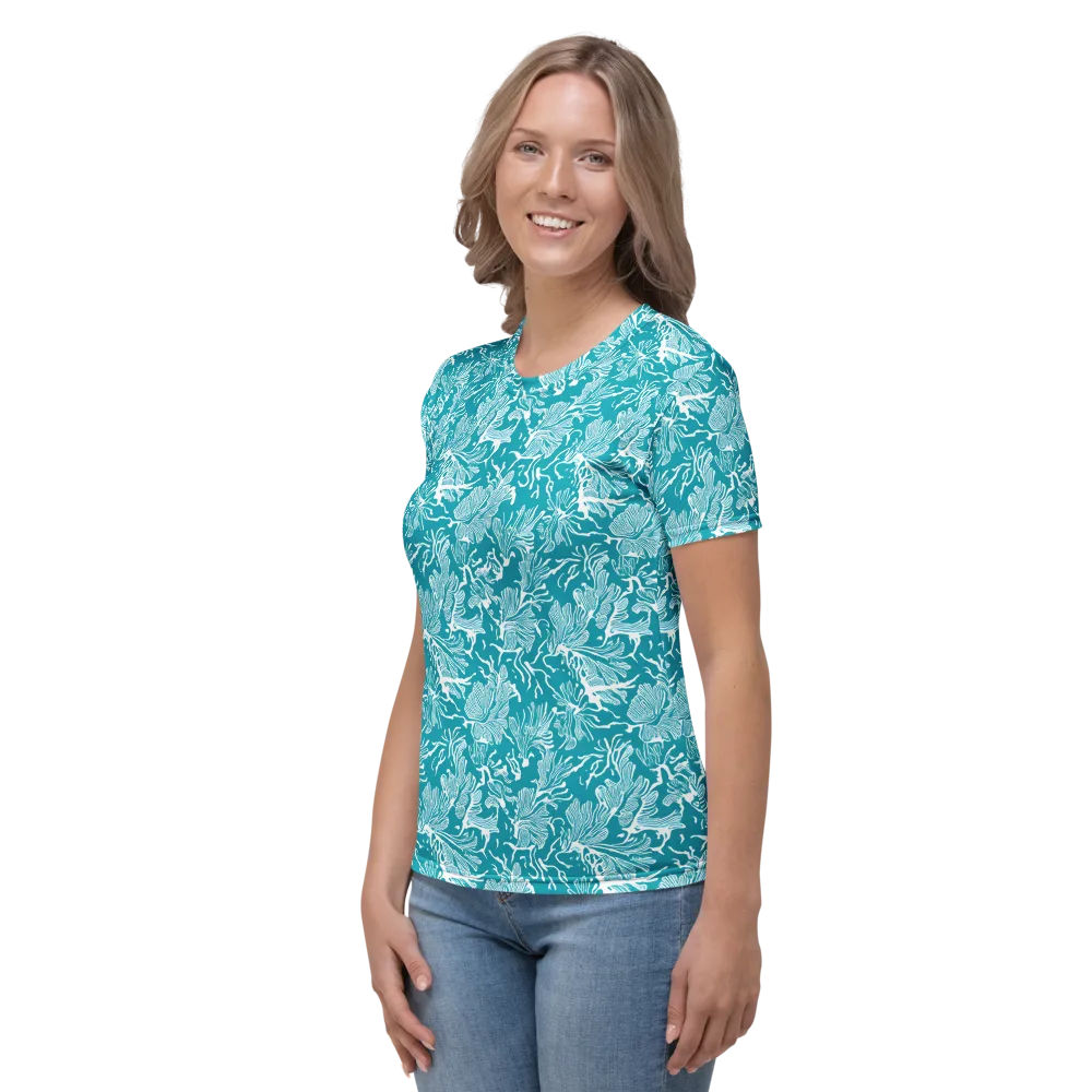 Tidal Botanica on Women's Crew Neck T-Shirt — Left