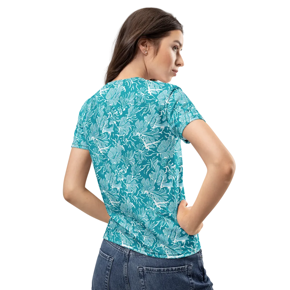 Tidal Botanica on Women's Crew Neck T-Shirt — Back