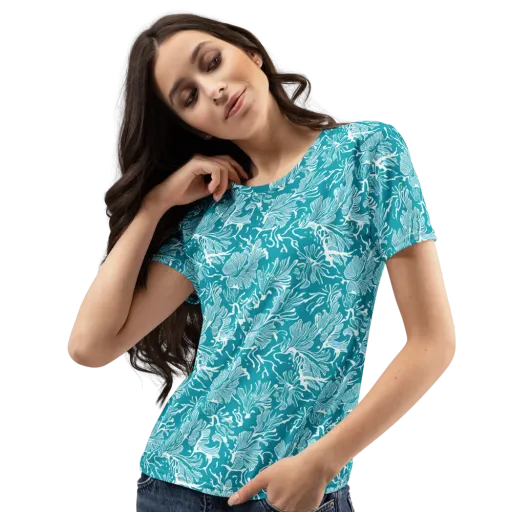 Tidal Botanica on a Women's Crew Neck T-Shirt