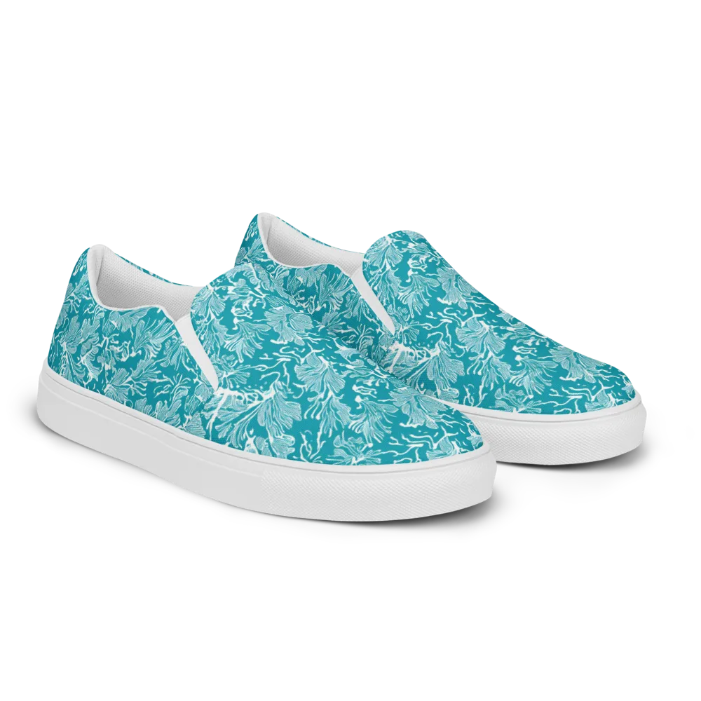 Tidal Botanica on Men's Slip-On Canvas Shoes — Right Front