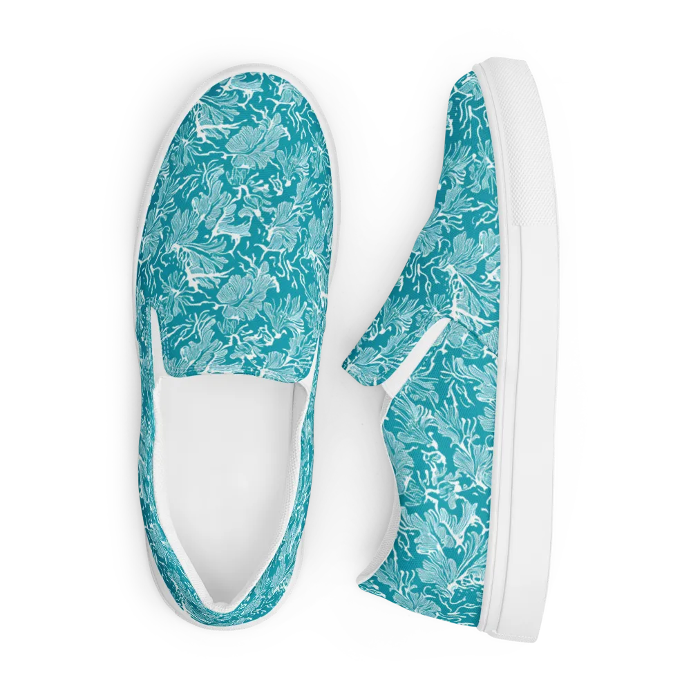 Tidal Botanica on Men's Slip-On Canvas Shoes — Front