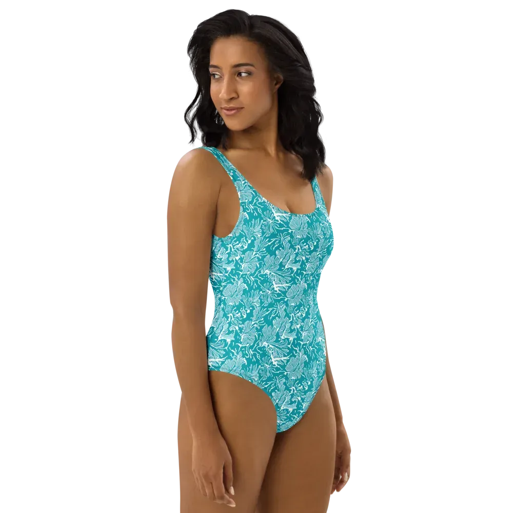 Tidal Botanica on One-Piece Swimsuit — Right
