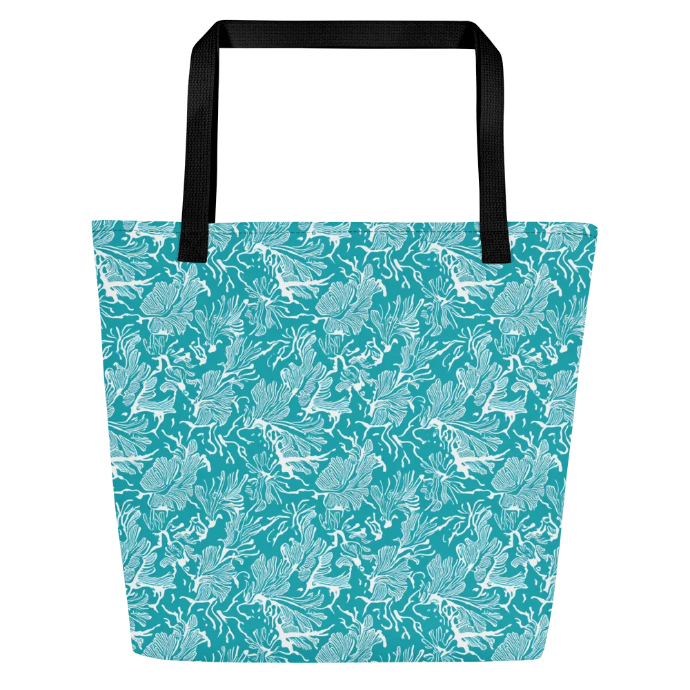 Tidal Botanica on Large Tote Bag W/ Pocket — Front