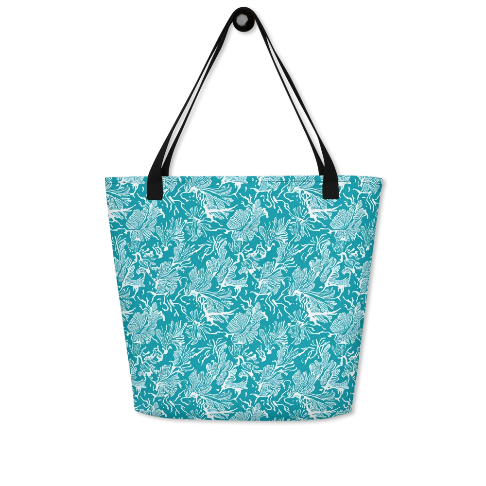Tidal Botanica on Large Tote Bag W/ Pocket — Front