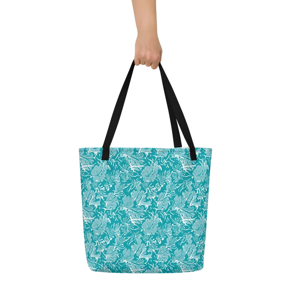 Tidal Botanica on Large Tote Bag W/ Pocket — Front