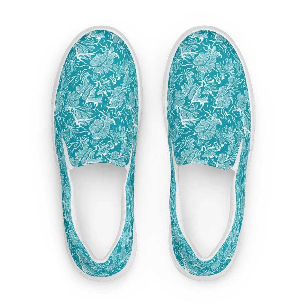 Tidal Botanica on Women's Slip-On Canvas Shoes — Front