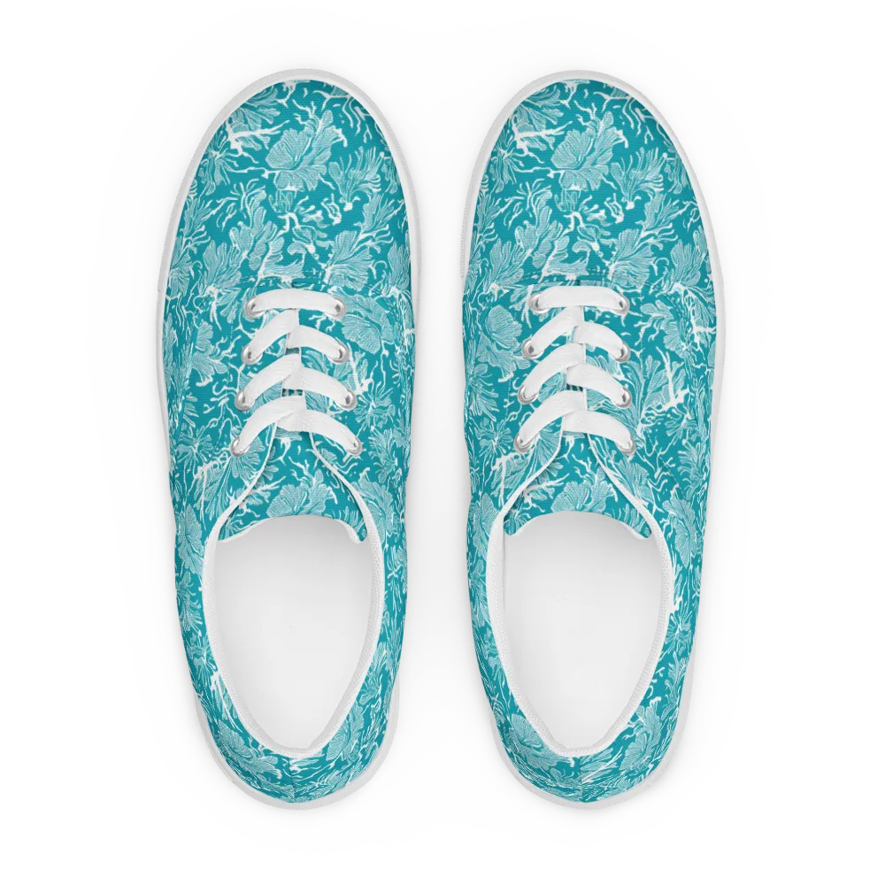 Tidal Botanica on Men's Lace-Up Canvas Shoes — Front