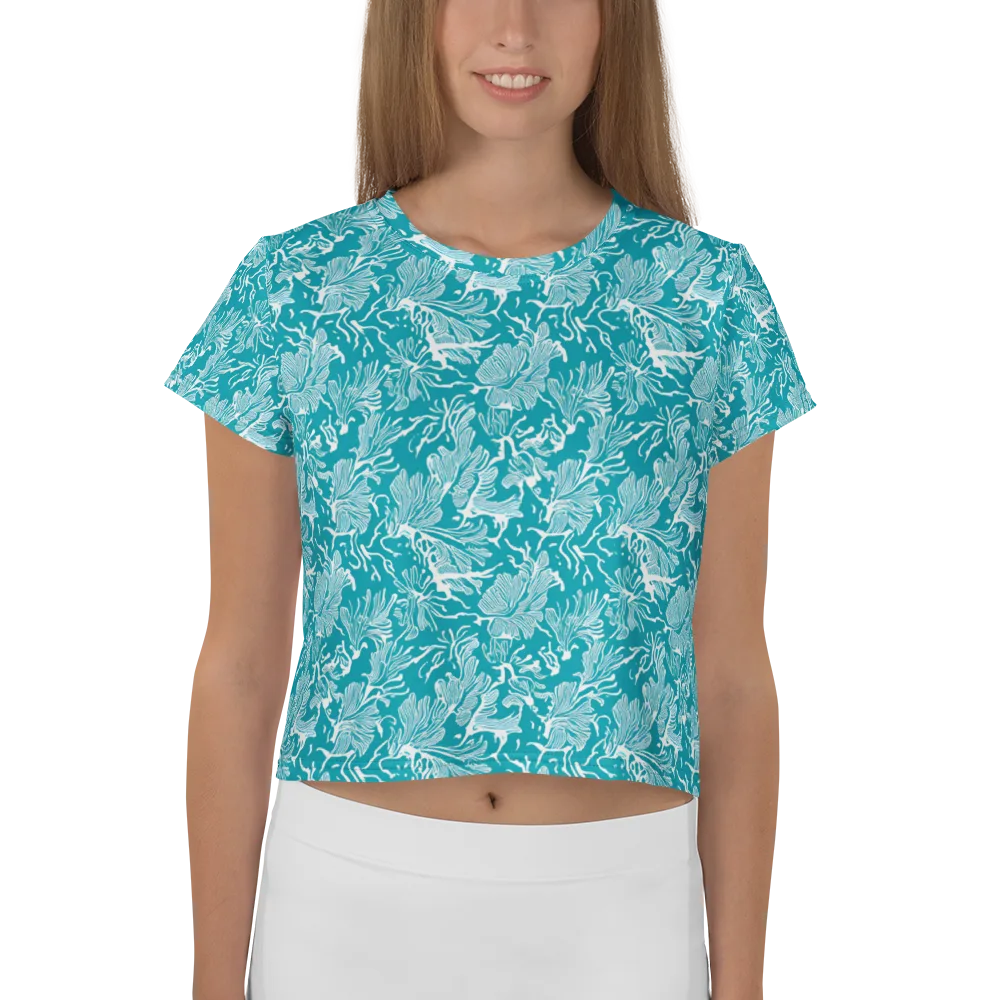 Tidal Botanica on Crop Tee — Front