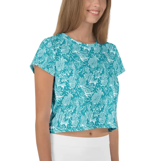 Tidal Botanica on a Crop Tee
