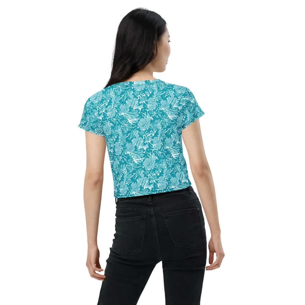 Tidal Botanica on Crop Tee — Back