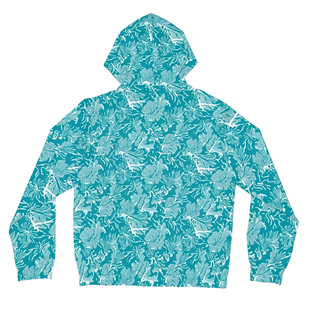 Tidal Botanica on Women's Full-Zip Hoodie — Back