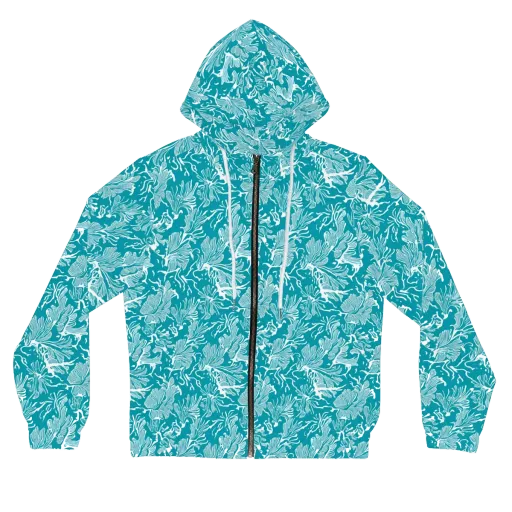 Tidal Botanica on a Women's Full-Zip Hoodie