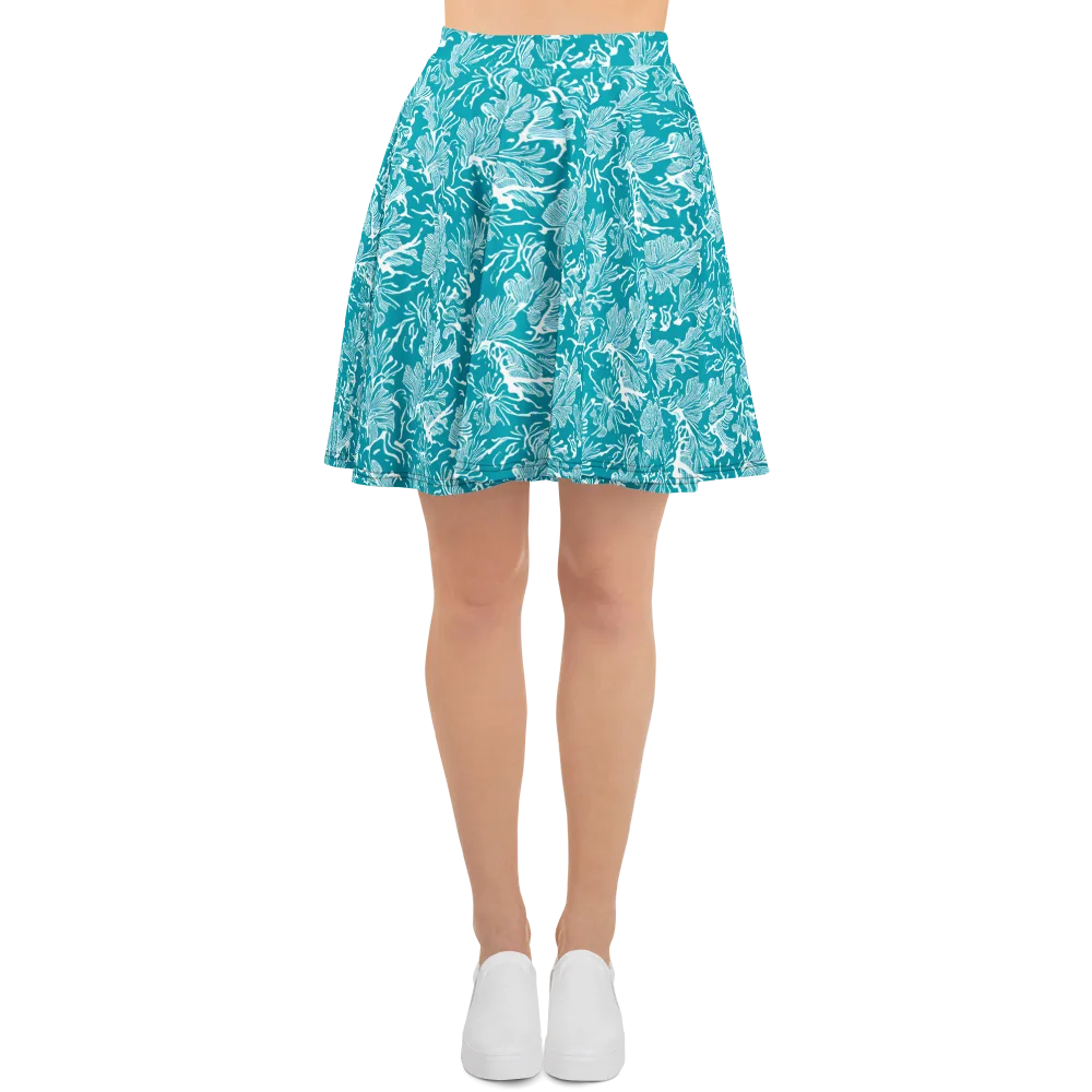 Tidal Botanica on Skater Skirt — Front