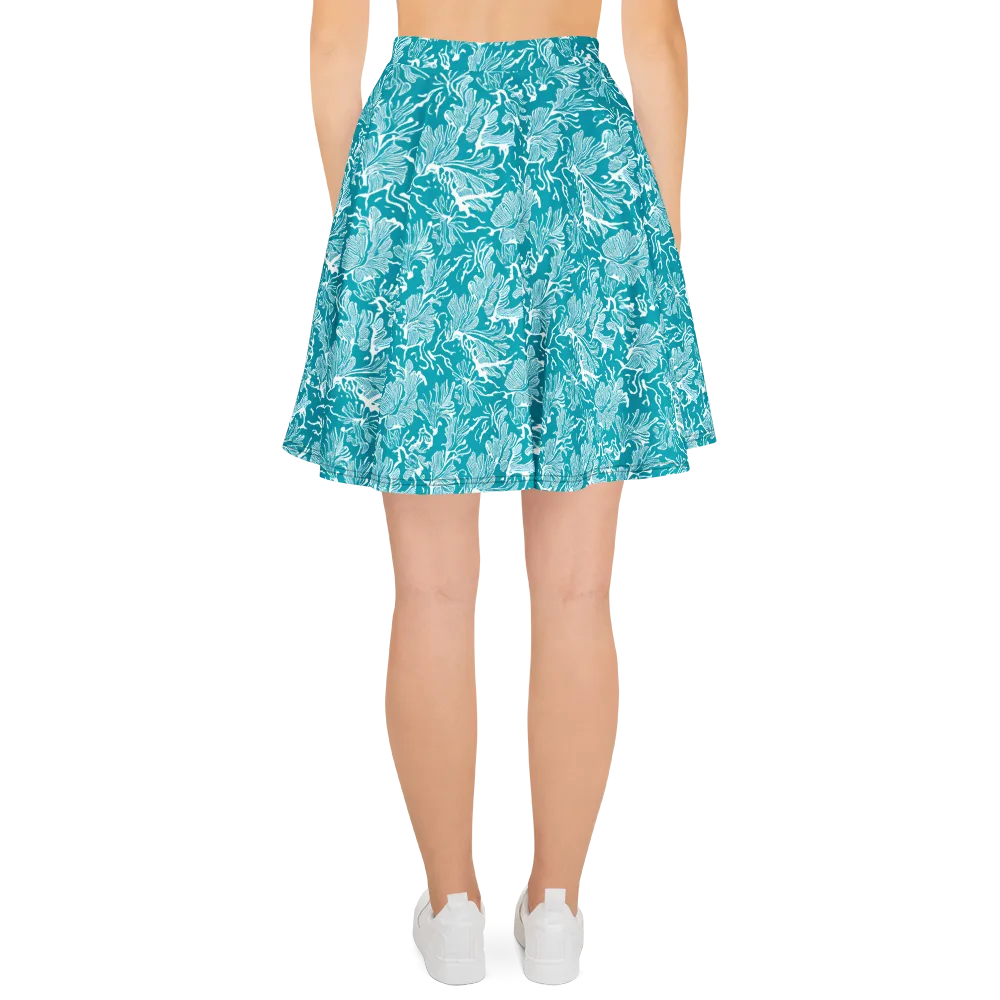Tidal Botanica on Skater Skirt — Back