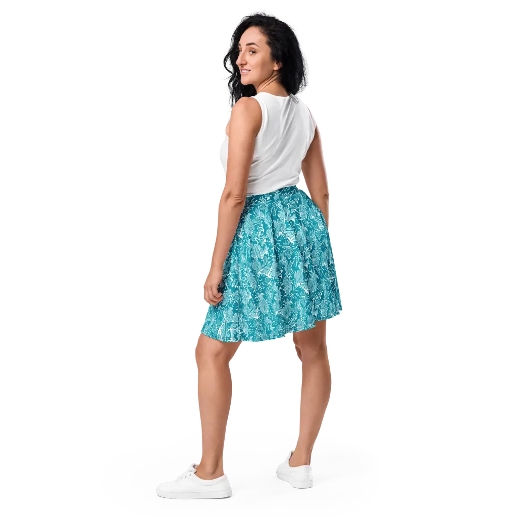 Tidal Botanica on Skater Skirt — Back