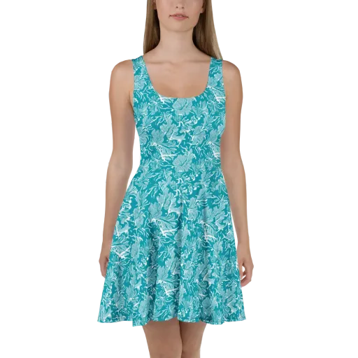 Tidal Botanica on a Skater Dress