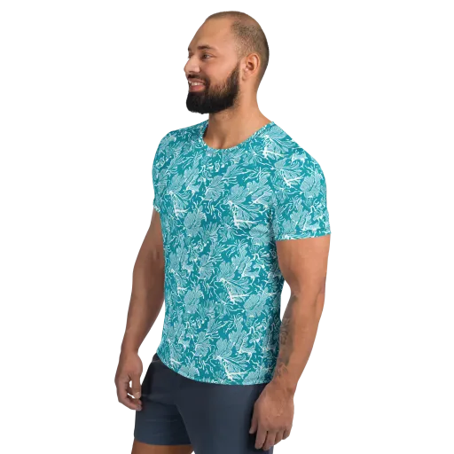 Tidal Botanica on a Men's Athletic T-Shirt
