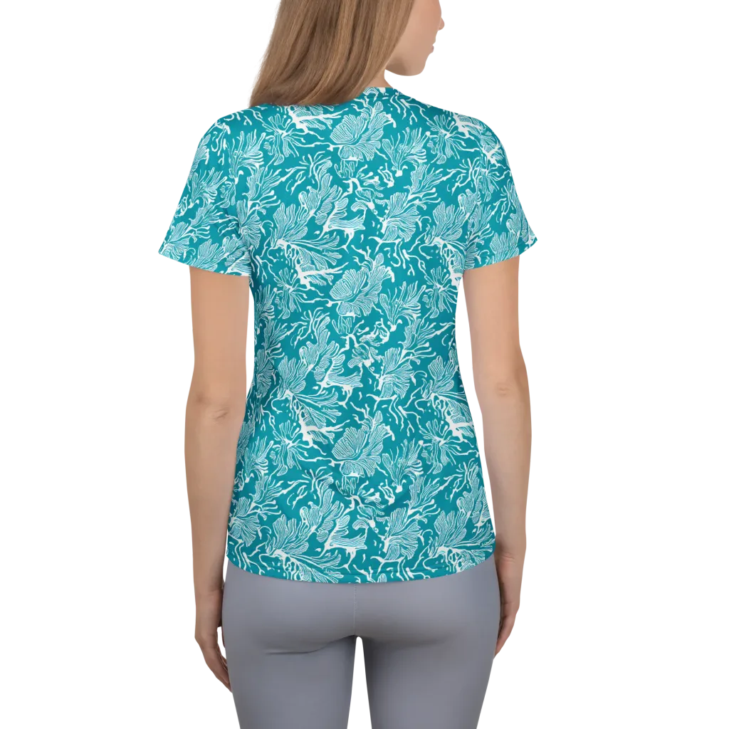 Tidal Botanica on Women's Athletic T-Shirt — Back