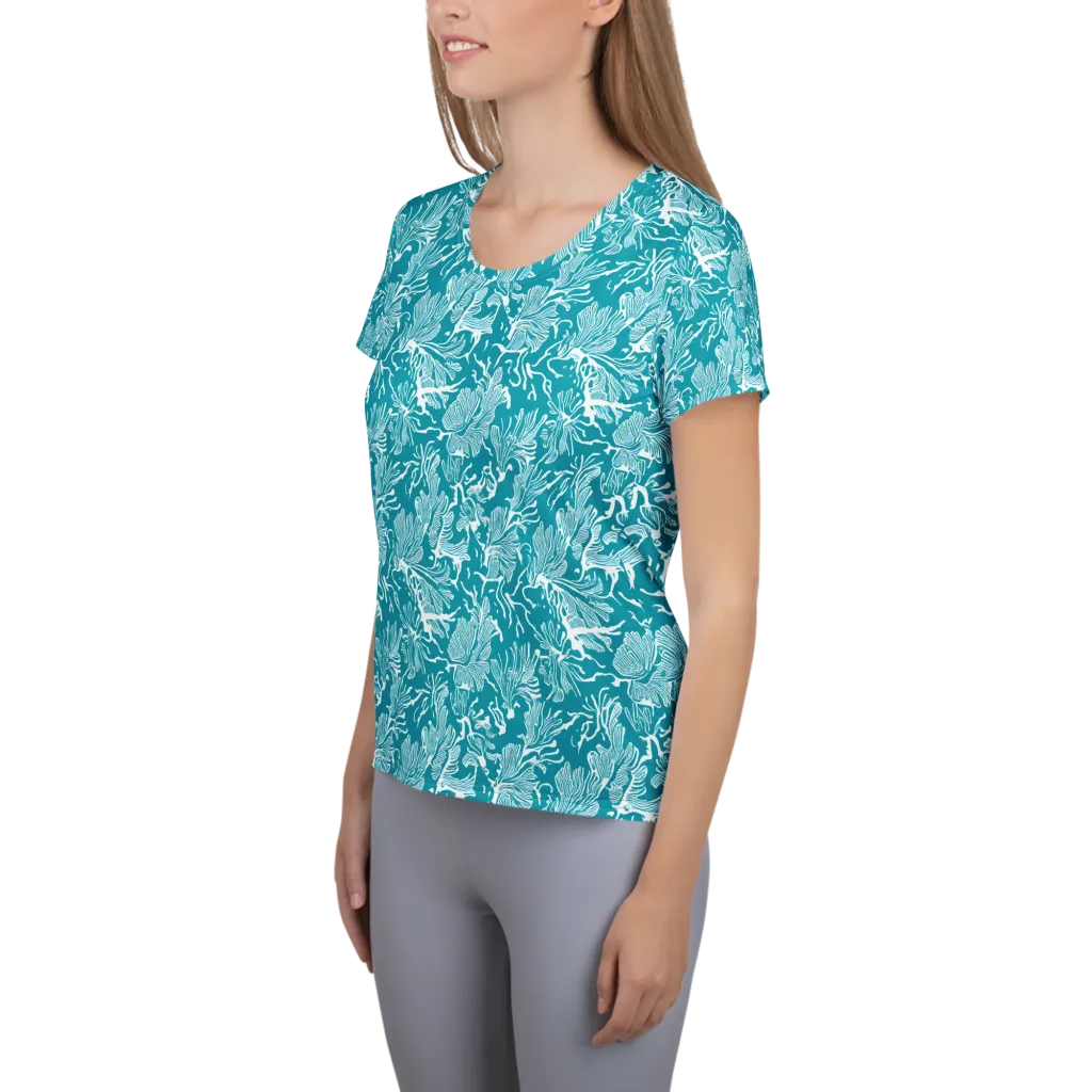 Tidal Botanica on Women's Athletic T-Shirt — Left