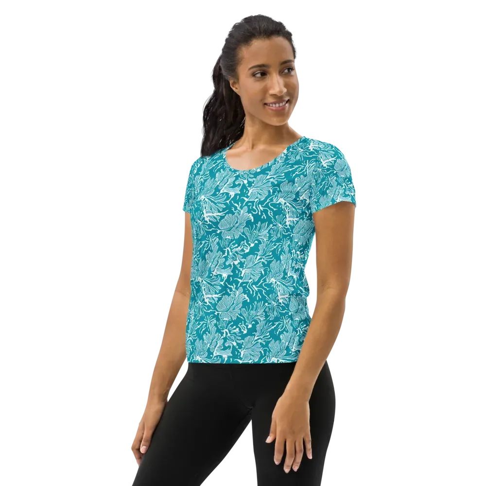 Tidal Botanica on Women's Athletic T-Shirt — Left