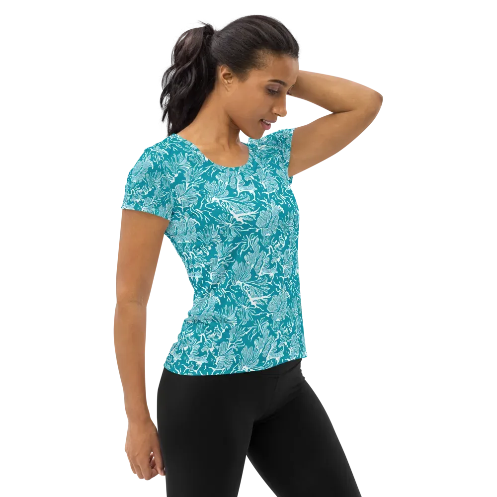 Tidal Botanica on Women's Athletic T-Shirt — Right