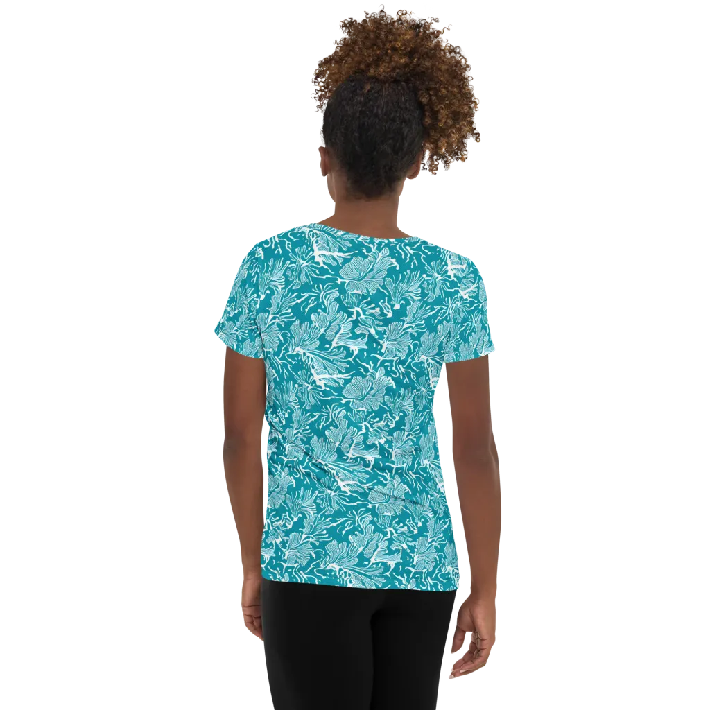 Tidal Botanica on Women's Athletic T-Shirt — Back