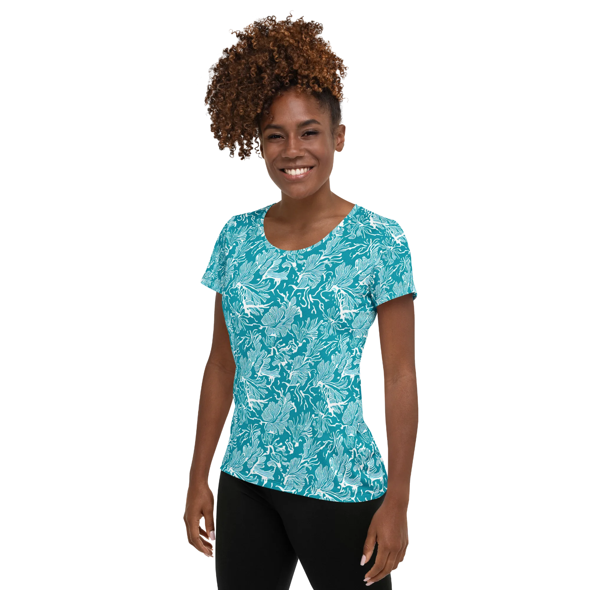 Tidal Botanica on Women's Athletic T-Shirt — Left