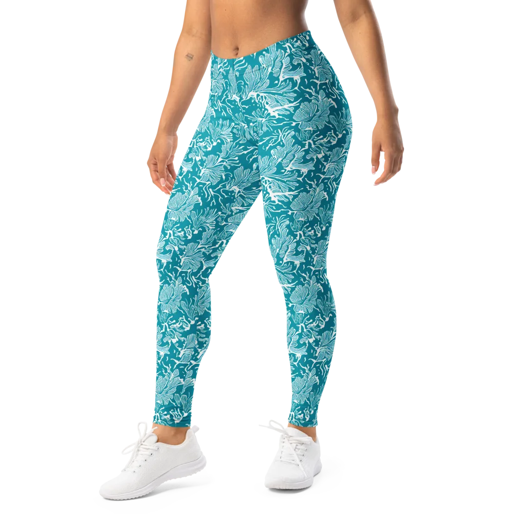 Tidal Botanica on Leggings — Left Front